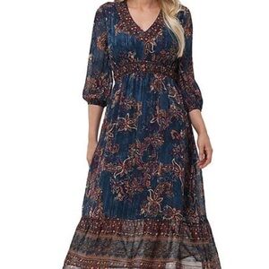 Frye Women's Maxi Dress Size Small Blue